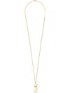 Valentino Multicolor Nylon And Metal Le Chat De La Maison Necklace In Gold