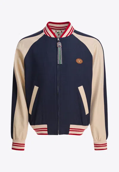 VALENTINO LE CHAT DE LA MAISON PATCH BOMBER JACKET