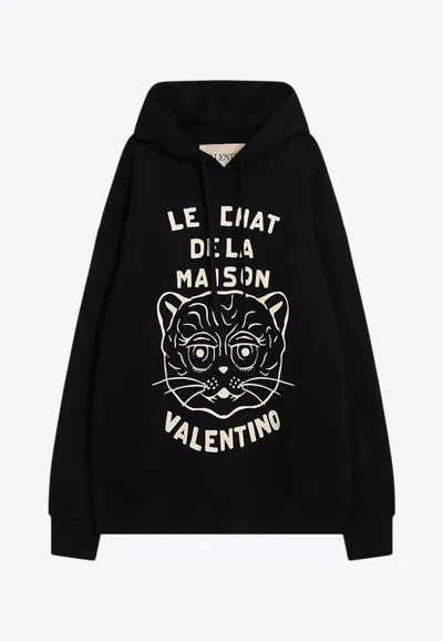 VALENTINO LE CHAT DE LA MAISON PATCH HOODIE