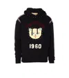 Valentino Crystal-embellished Hooded Sweater With Embroidered Logo In Black