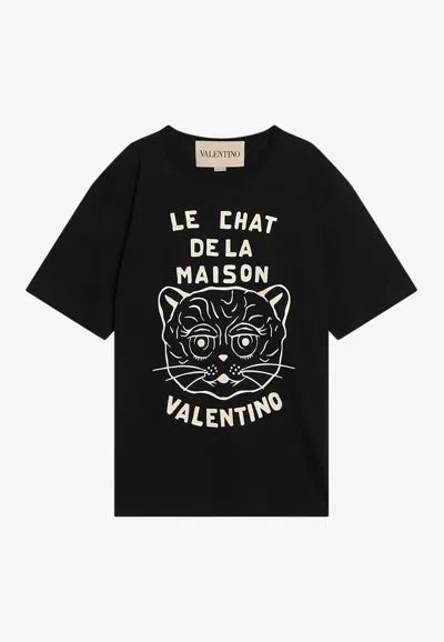 VALENTINO LE CHAT DE LA MAISON PRINT T-SHIRT