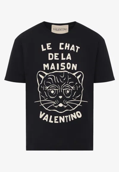 VALENTINO LE CHAT DE LA MAISON PRINT T-SHIRT