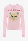 Valentino Le Chat De La Maison Printed Sweatshirt In Pink