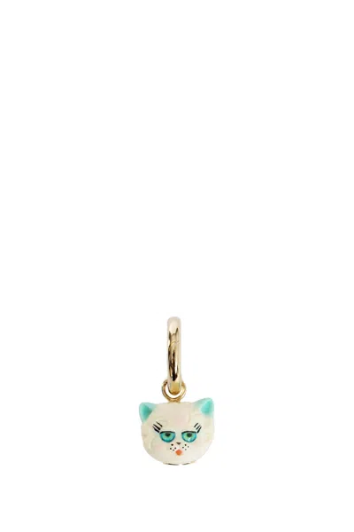 Valentino Garavani Le Chat De La Maison Single Earring In White