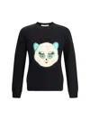 Valentino Garavani Sweater With Le Chat De La Maison Patch In Black