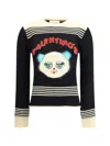 Valentino Le Chat De La Maison Sweater In Animal Print