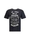 Valentino Garavani T-shirt With Le Chat De La Maison Print In Blue