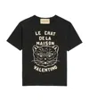 Valentino Garavani T-shirt With Le Chat De La Maison Print In Black