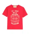 Valentino Garavani T-shirt With Le Chat De La Maison Print In Red