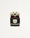 Valentino Garavani Le Chat De La Maison Wool Vest In Black