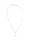 Valentino Multicolor Nylon And Metal Le Chat De La Maison Necklace In Gold