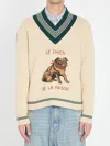 Valentino Le Chien De La Maison Wool Sweater In Neutral