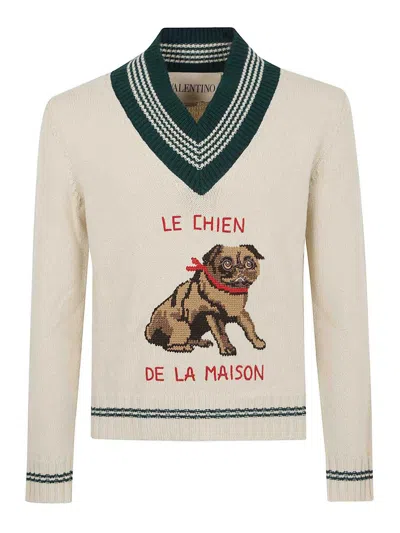 Valentino Le Chien De La Maison Shirt In White