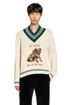 Valentino Garavani Butter-coloured Sweater With Le Chien De La Maison In Neutral