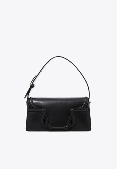 Valentino Garavani Le Deuxième Leather Shoulder Bag In Black
