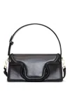Valentino Sculpture Leather Shoulder Bag In Black