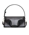 Valentino Sculpture Leather Shoulder Bag In Black