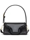 Valentino Sculpture Leather Shoulder Bag In Black