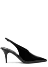 Valentino Le Salon Black Patent Leather Slingback In Black