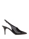 Valentino Le Salon Black Patent Leather Slingback In Black