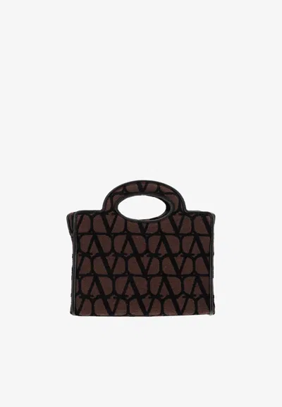Valentino Garavani Le Troisième Toile Iconographe Shoulder Bag In Brown