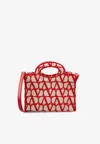 Valentino Le Troisième Toile Iconographe Top Handle Bag In Red