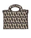 Valentino Le Troisième Toile Iconographe Leather Tote Bag In Black