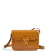 Valentino Garavani Orange Leather 9to5 Shoulder Bag In Brown