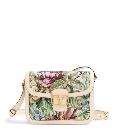 Valentino Garavani Jacquard Fabric '9to5' Shoulder Bag In Multicolor