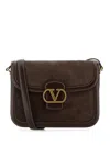 Valentino Garavani Women Brown Suede And Leather 9to5 Shoulder Bag In Brown