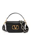 Valentino Leather Alltime Shoulder Bag In Black