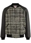 Valentino Wool Tweed Bomber In Black