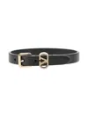 Valentino Leather And Swarovski®-crystals-embellished Bracelet In Black