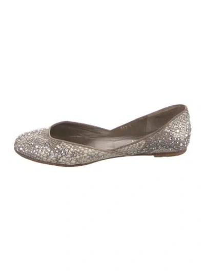 Pre-owned Valentino Garavani Leather Animal Print D'orsay Flats In Brown