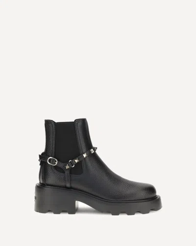 VALENTINO GARAVANI LEATHER ANKLE BOOTS