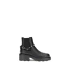 Valentino Rockstud Grainy Leather Boot In Black