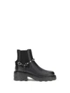 Valentino Rockstud Grainy Leather Boot In Black