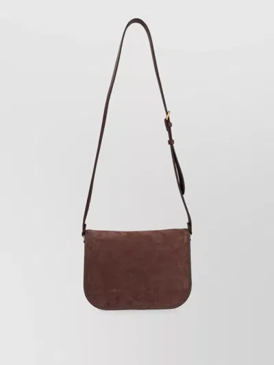 Valentino Garavani Leather Antibes Shoulder Bag In Brown