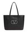 Valentino Leather Avec Toi East-west Tote Bag In Black