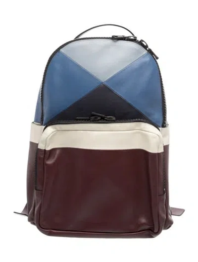 Pre-owned Valentino Garavani Leather Backpack In Blue