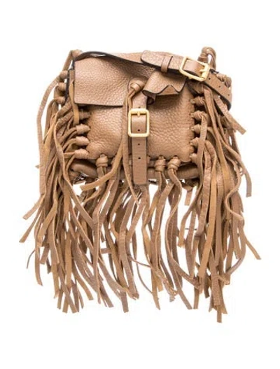 Pre-owned Valentino Garavani Leather Backpack W/ Tags In Brown