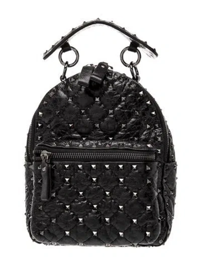 Pre-owned Valentino Garavani Leather Backpack In White
