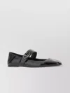 Valentino Leather Ballerinas With Buckle Detail And Pointed Toe