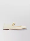 Valentino Leather Ballerinas With Flat Sole And Buckle Detail