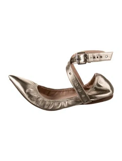 Pre-owned Valentino Garavani Leather Ballet Flats