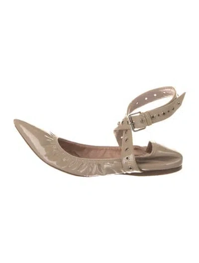 Pre-owned Valentino Garavani Leather Ballet Flats In Pink