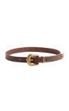 Valentino Garavani Vlogo Signature Calfskin Belt 20 Mm Woman Chocolate 100