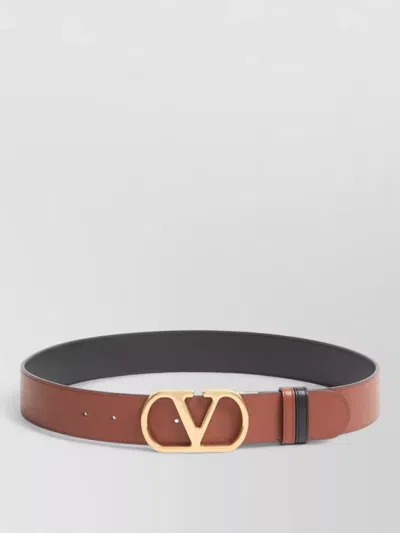 Valentino Garavani Leather Belt In Brown