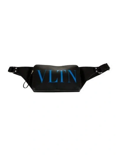 Pre-owned Valentino Garavani Leather Belt Bag In Black