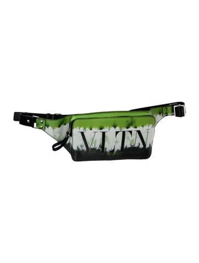 Pre-owned Valentino Garavani Leather Belt Bag In Green